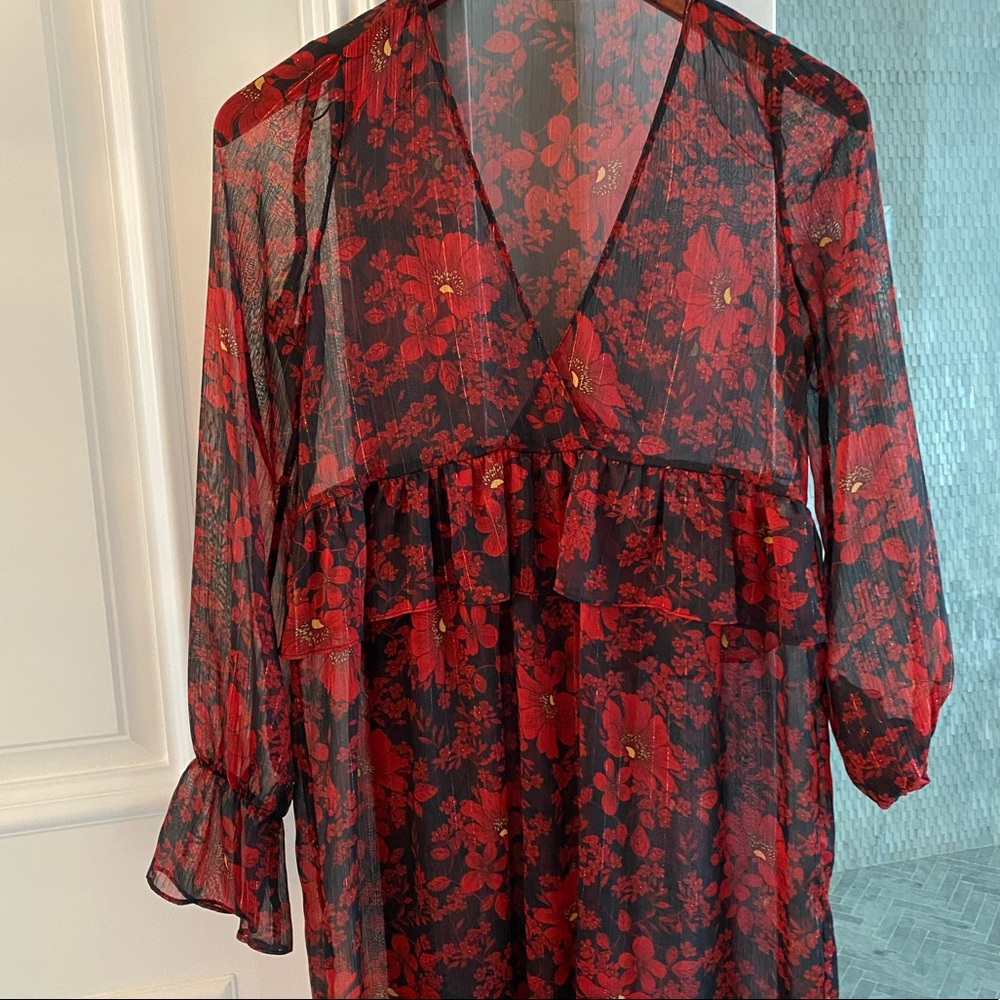 Sheer chiffon dress by Zara